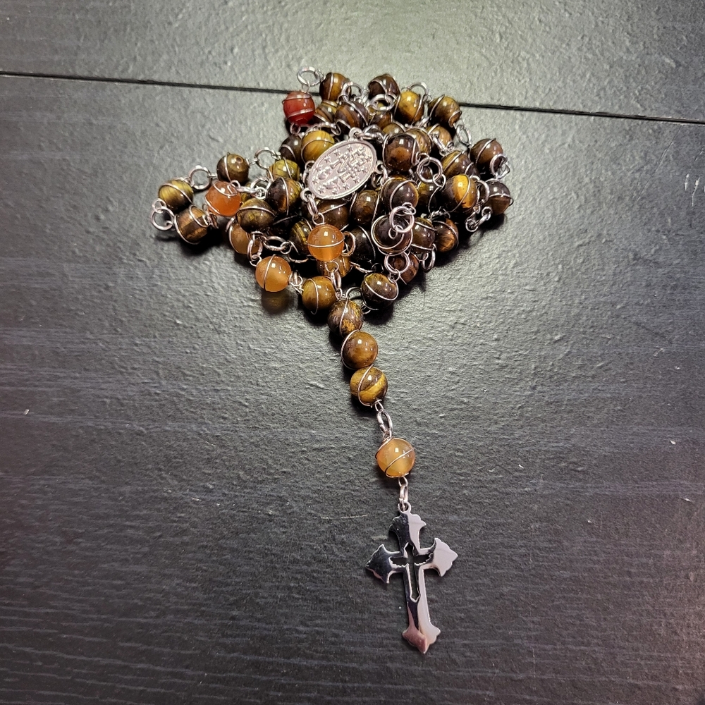 Tigers Eye Handmade Rosary